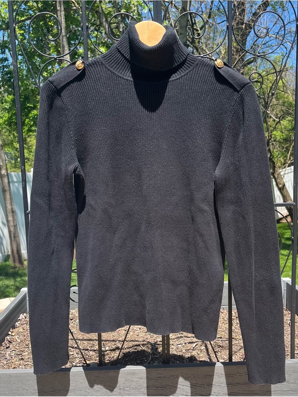 Lauren Ralph Lauren Women’s 100% Cotton Slim Rib Knit Turtleneck Sweater Size M